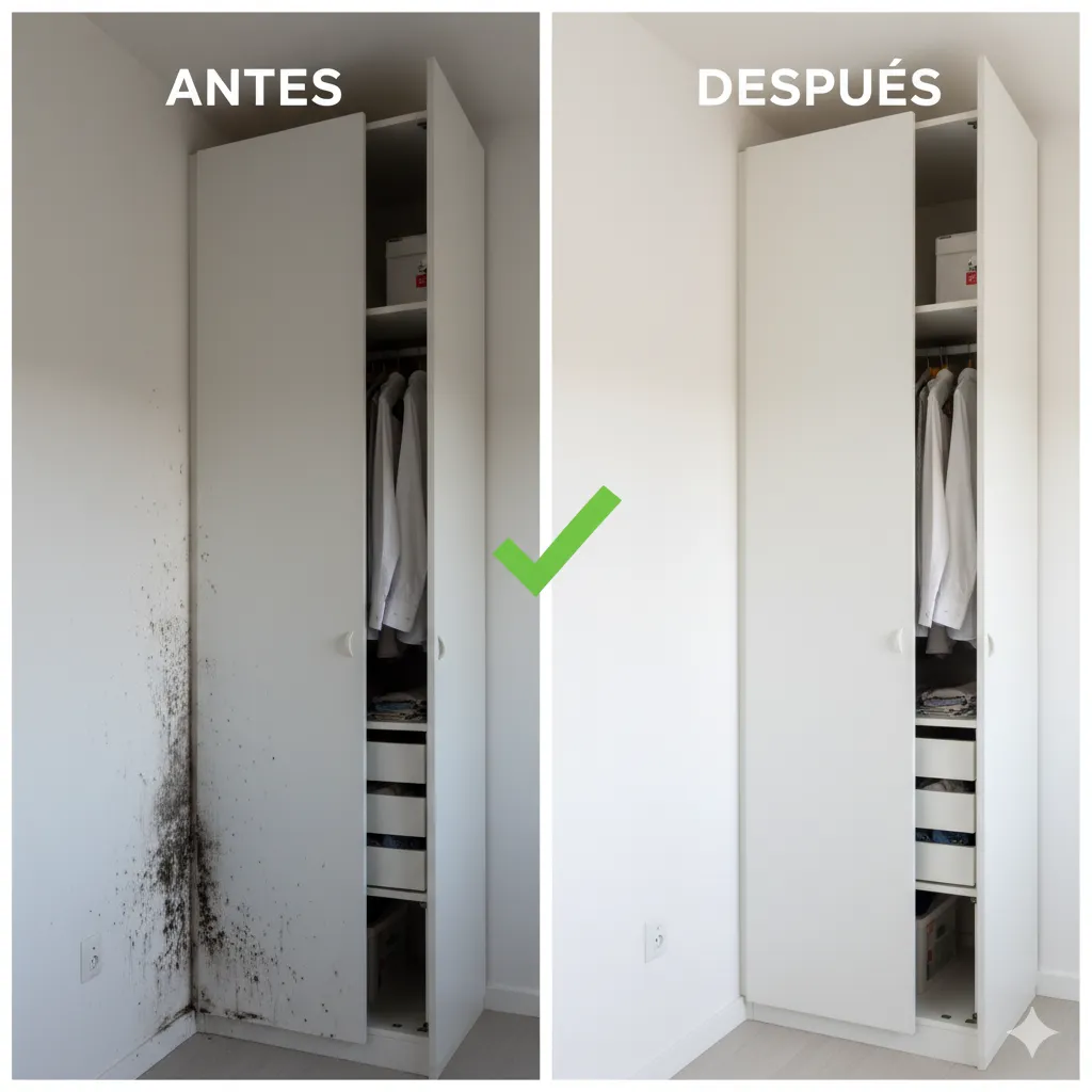 Moho por condensación en dormitorio
